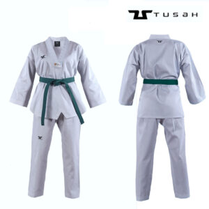 Tusah White V Neck uniform - WT Approved Dobok